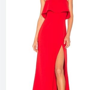 Lovers + Friends Vibrant Red Strapless Dress